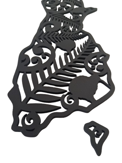 New Zealand Map - Laser Cut Wall Art - Urban Vibe Studio
