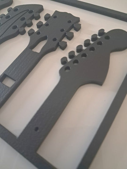 Guitar Neck & Headstock - Laser Cut Wall Art - Urban Vibe Studio