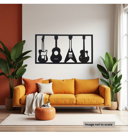 Guitar Rack - Laser Cut Wall Art - Urban Vibe Studio