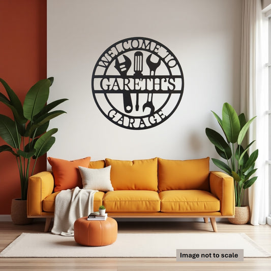 Personalised Garage Sign - Laser Cut Wall Art - Urban Vibe Studio