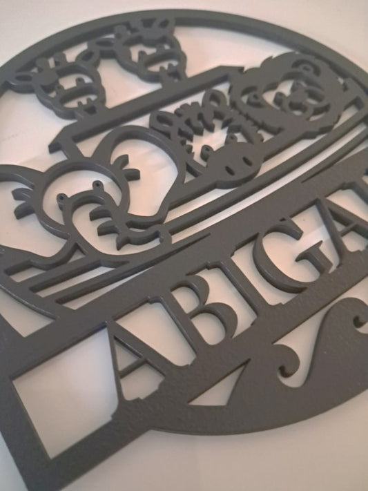 Personalised Childs Bedroom Sign, Laser Cut Wall Art - Urban Vibe Studio