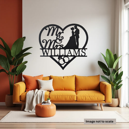Personalised Wedding Sign - Laser Cut Wall Art - Urban Vibe Studio