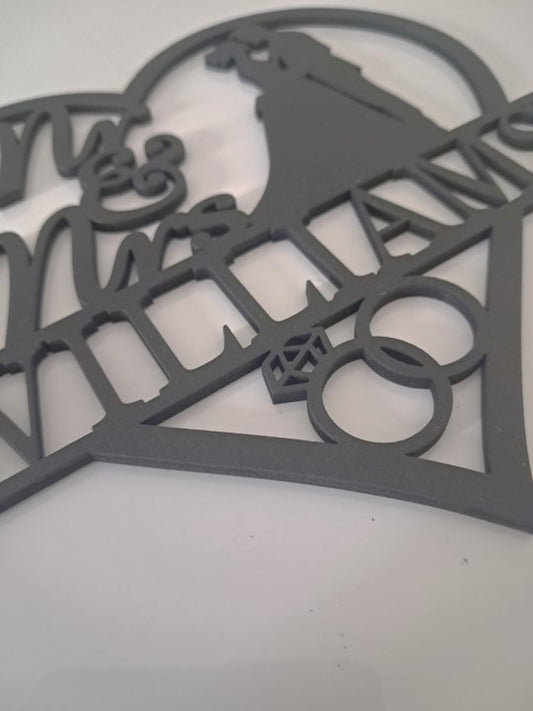 Personalised Wedding Sign - Laser Cut Wall Art - Urban Vibe Studio