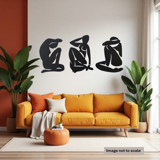 Three Woman "Silhouettes" - Laser Cut Wall Art - Urban Vibe Studio