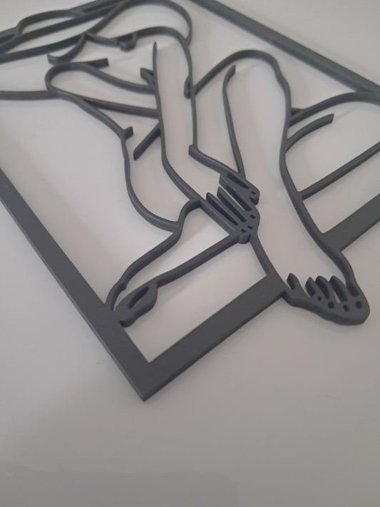 Woman Wearing a Hat Silhouette - Laser Cut Wall Art - Urban Vibe Studio