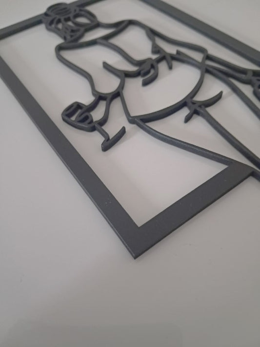 Wine Time Girl - Laser Cut Wall Art - Urban Vibe Studio