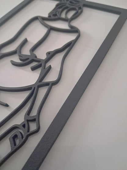 Wine Time Girl - Laser Cut Wall Art - Urban Vibe Studio
