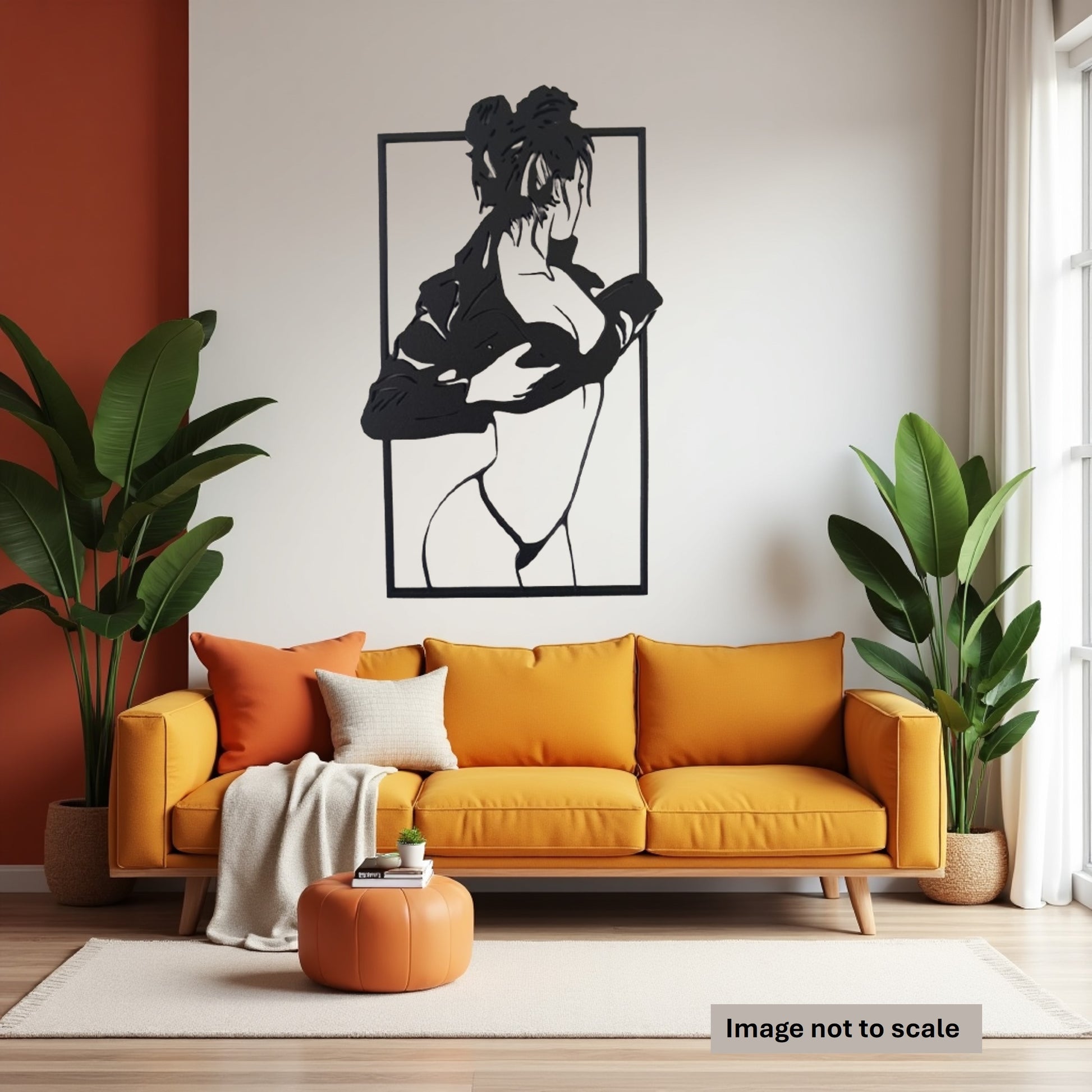 Girl in Leather Jacket - Laser Cut Wall Art - Urban Vibe Studio