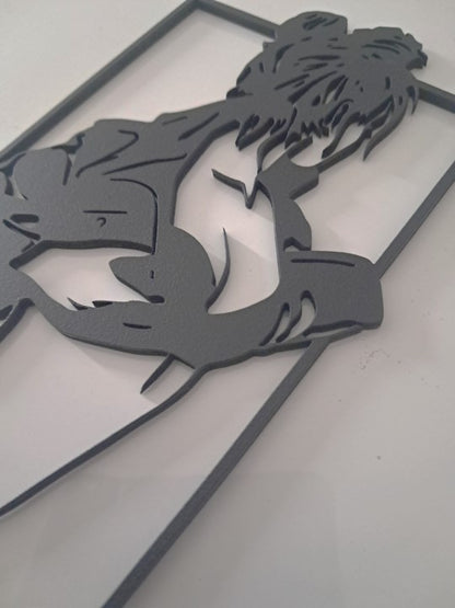 Girl in Leather Jacket - Laser Cut Wall Art - Urban Vibe Studio