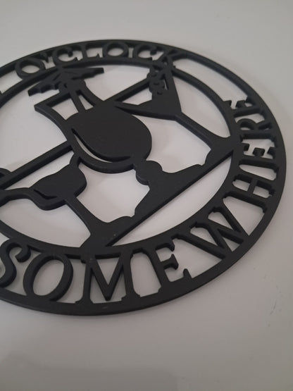 It's 5 O'clock Somewhere - Laser Cut Wall Art - Urban Vibe Studio