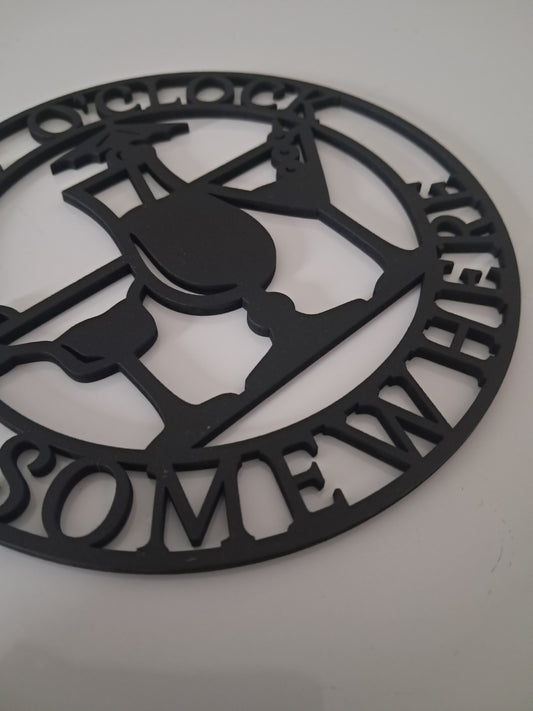 It's 5 O'clock Somewhere - Laser Cut Wall Art - Urban Vibe Studio