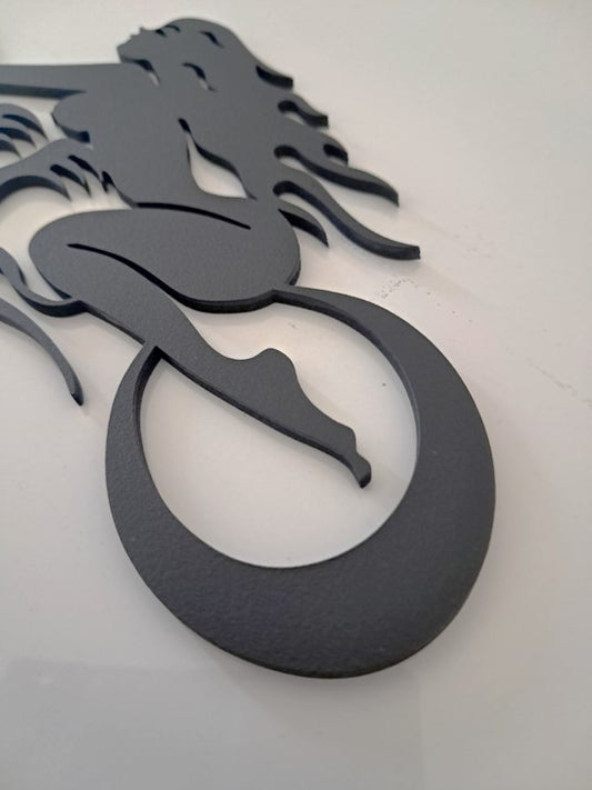 Sexy Biker Girl - Laser Cut Wall Art - Urban Vibe Studio
