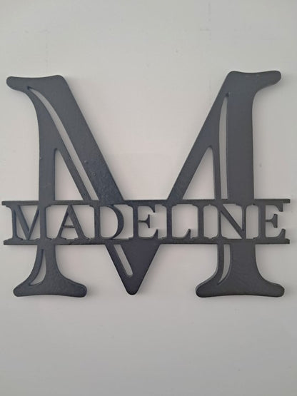 Monogram Letter Personalised with Name - Laser Cut Wall Art - Urban Vibe Studio