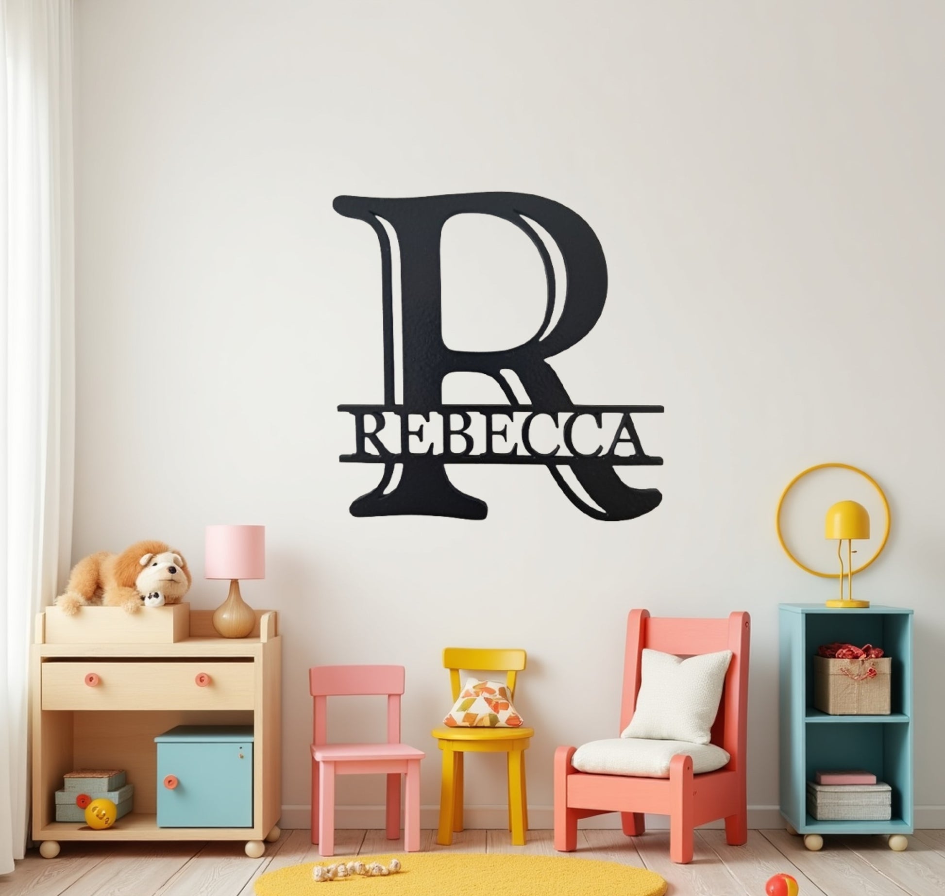 Monogram Letter Personalised - Laser Cut Wall Art - NZ Made - Urban Vibe Studio