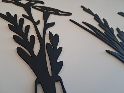 Vase of Flowers Combo - Laser Cut Wall Art - NZ Made