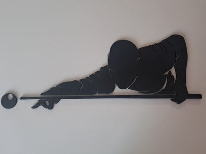 Pool Player - Laser Cut Wall Art - NZ Made