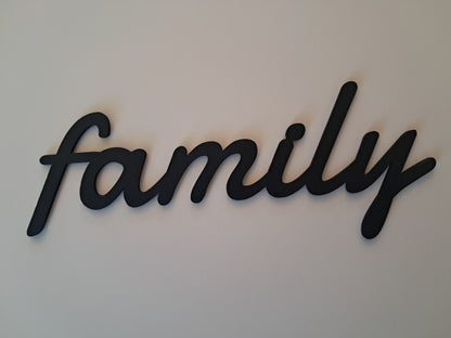 family - Laser Cut Wall Art - NZ Made - Urban Vibe Studio
