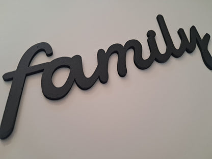family - Laser Cut Wall Art - NZ Made - Urban Vibe Studio