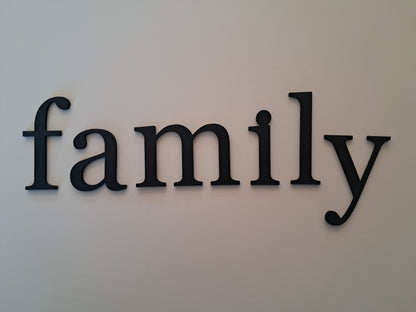 FAMILY - Laser Cut Wall Art - NZ Made - Urban Vibe Studio