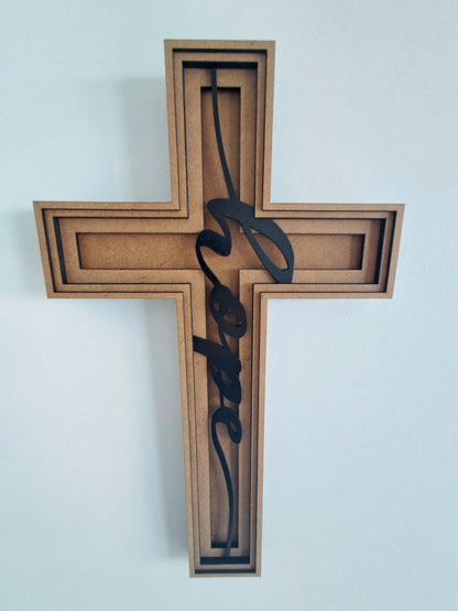 Cross  "Hope" - 6 Layer, Laser Cut Wall Art - Urban Vibe Studio