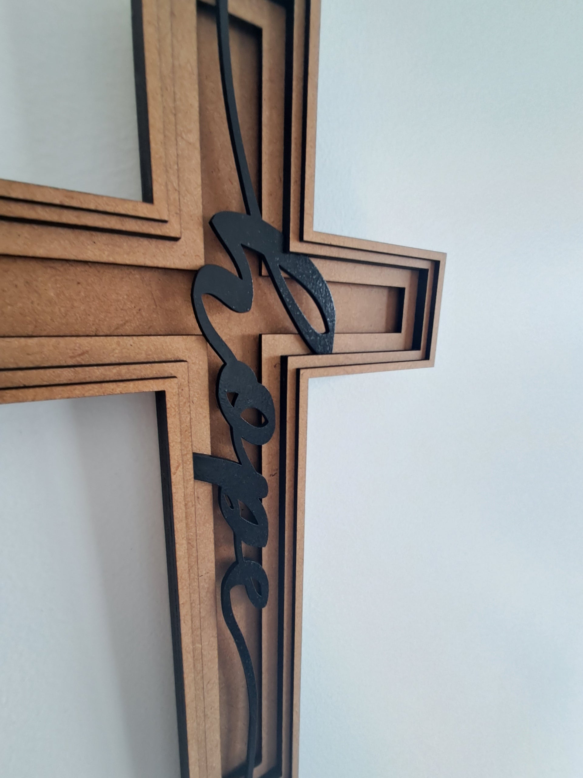 Cross  "Hope" - 6 Layer, Laser Cut Wall Art - Urban Vibe Studio