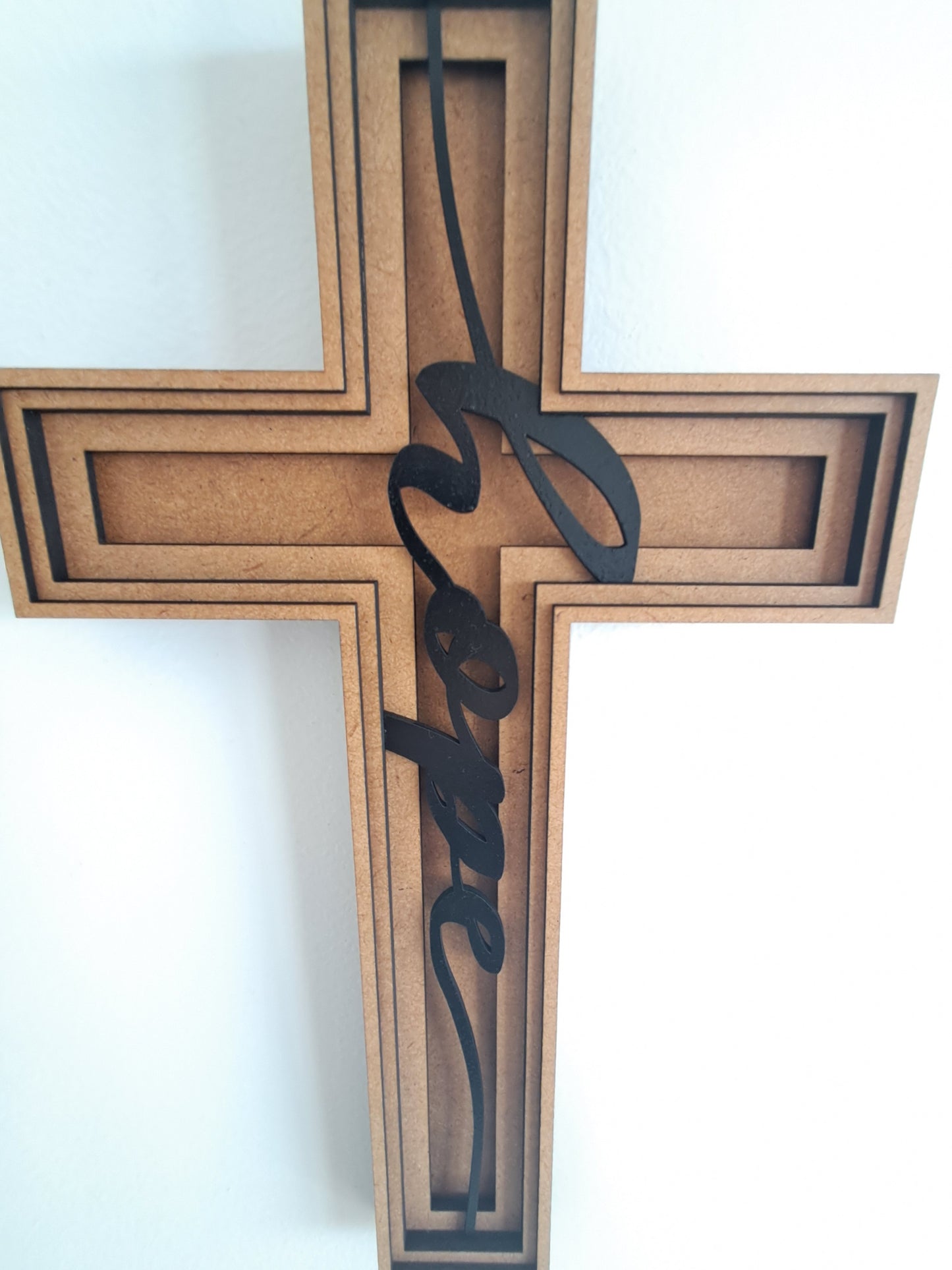 Cross  "Hope" - 6 Layer, Laser Cut Wall Art - Urban Vibe Studio