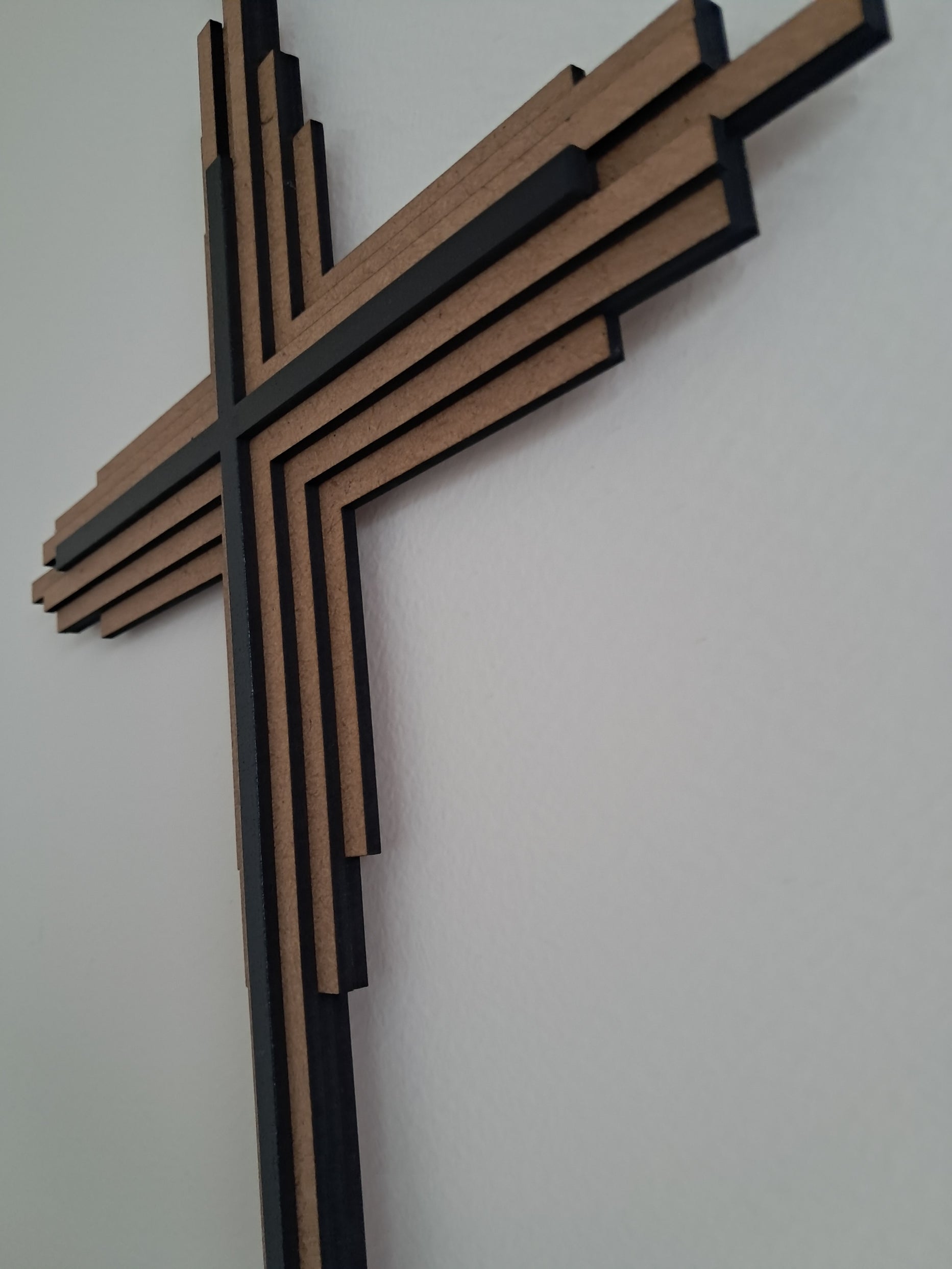 Geometric Cross - 4 Layer, Laser Cut Wall Art - Urban Vibe Studio