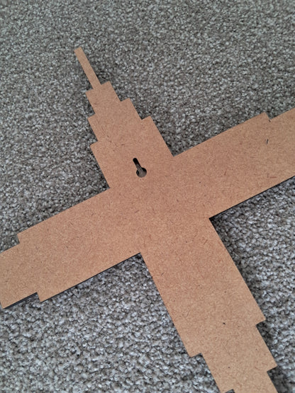 Geometric Cross - 4 Layer, Laser Cut Wall Art - Urban Vibe Studio