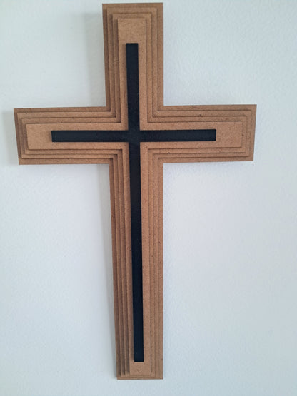 Cross - 5 Layer, Laser Cut Wall Art - Urban Vibe Studio
