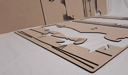 5 Layer, Laser Cut Wall Art "Kit" - Abstract Cat - Urban Vibe Studio