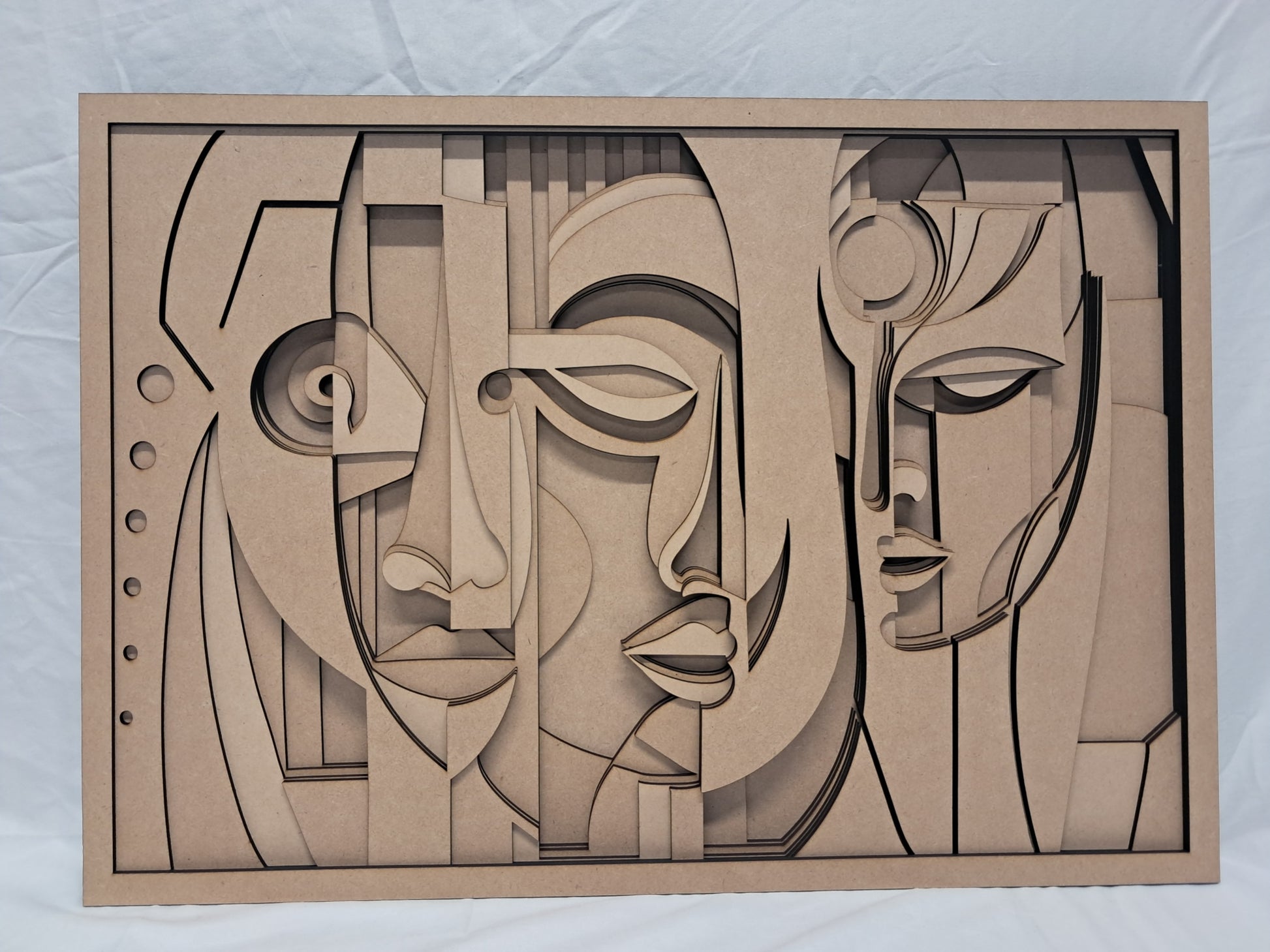 8 Layer, Laser Cut Wall Art "Kit" - Abstract Faces - Urban Vibe Studio