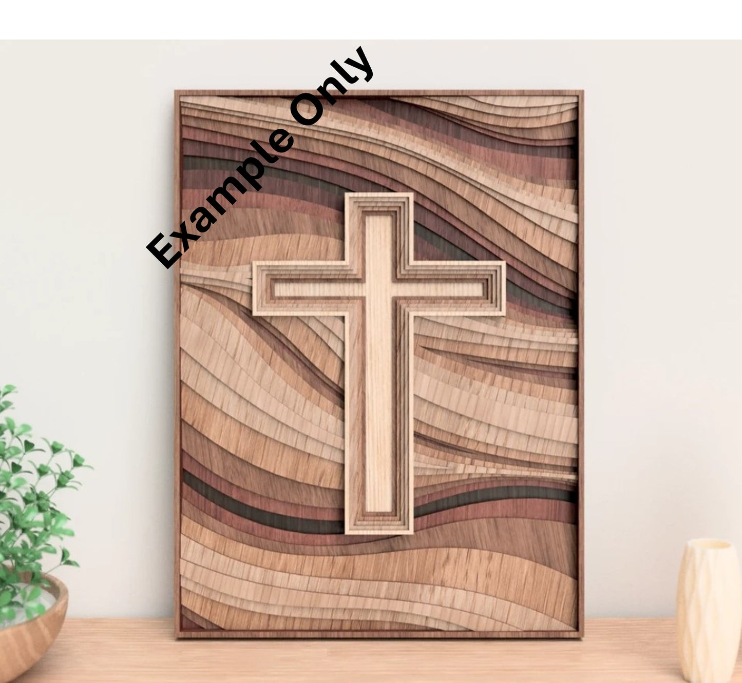 Cross - 8 Layer, Laser Cut Wall Art "Kit" - Urban Vibe Studio