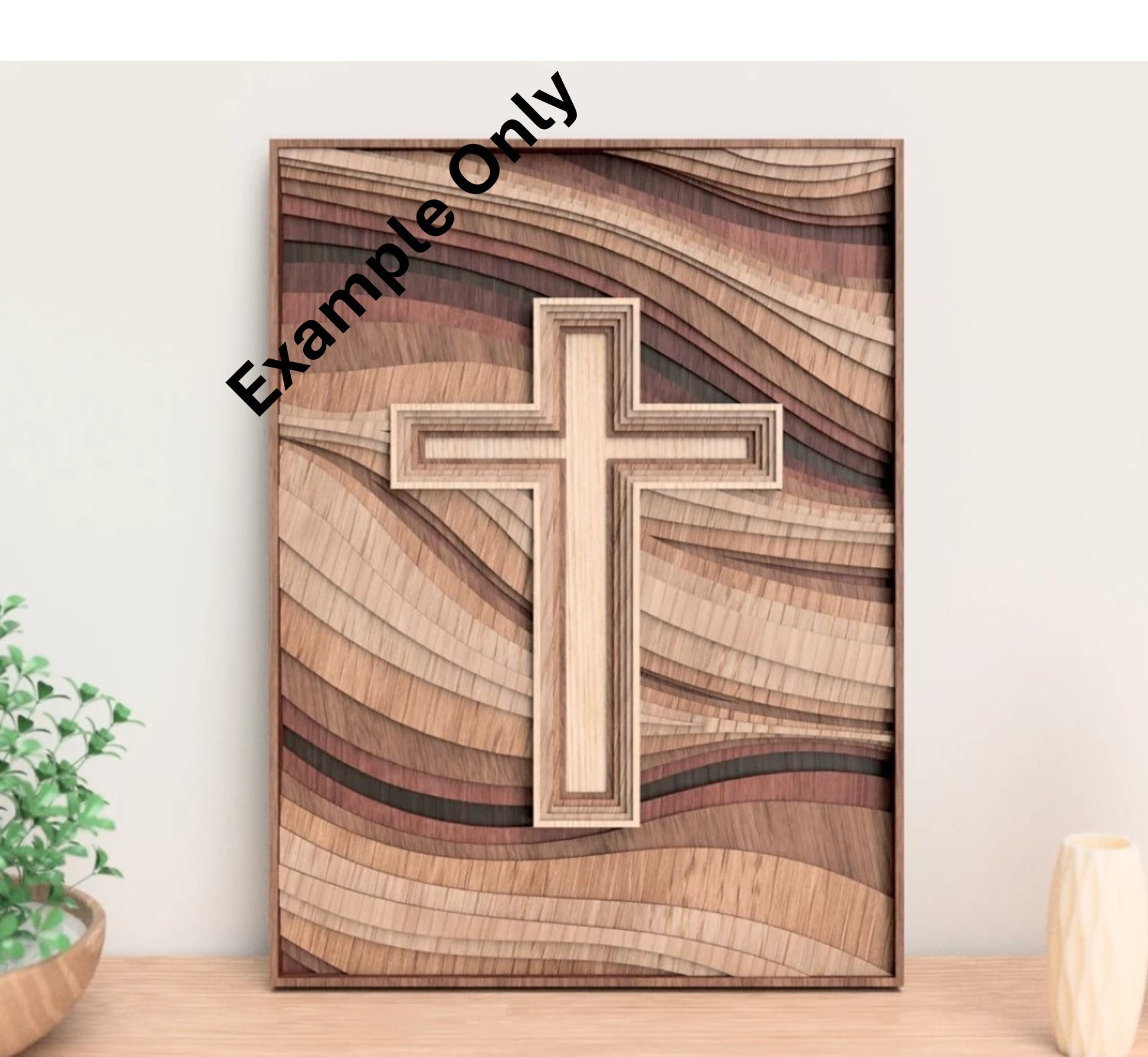 Cross - 8 Layer, Laser Cut Wall Art "Kit" - Urban Vibe Studio