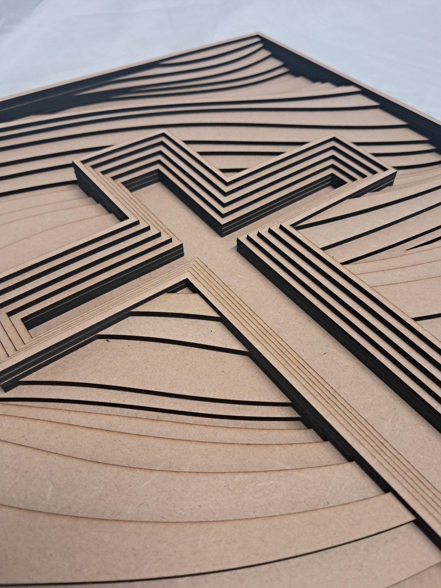 Cross - 8 Layer, Laser Cut Wall Art "Kit" - Urban Vibe Studio