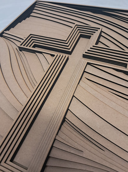 Cross - 8 Layer, Laser Cut Wall Art "Kit" - Urban Vibe Studio