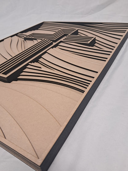 Cross - 8 Layer, Laser Cut Wall Art "Kit" - Urban Vibe Studio