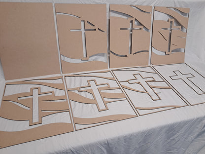 Cross - 8 Layer, Laser Cut Wall Art "Kit" - Urban Vibe Studio