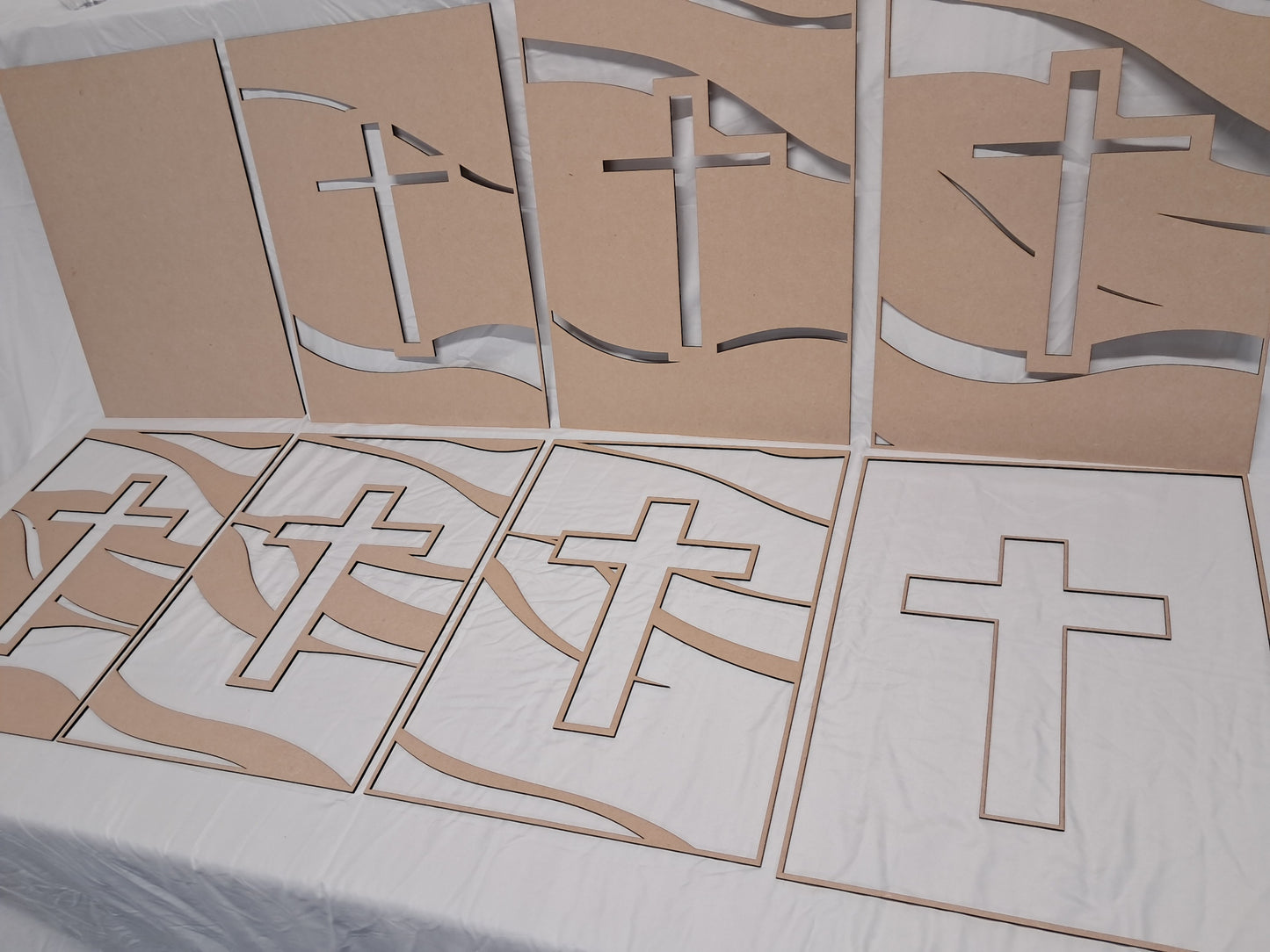 Cross - 8 Layer, Laser Cut Wall Art "Kit" - Urban Vibe Studio