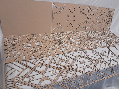 10 Layer, 3D Geometric Laser Cut Wall Art "Kit" - Urban Vibe Studio
