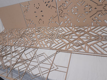 10 Layer, 3D Geometric Laser Cut Wall Art "Kit" - Urban Vibe Studio