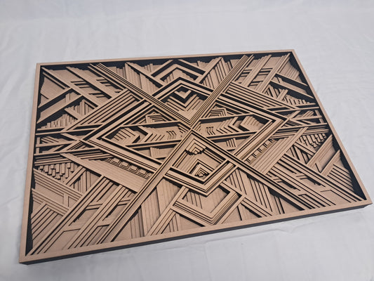 10 Layer, 3D Geometric Laser Cut Wall Art "Kit" - Urban Vibe Studio