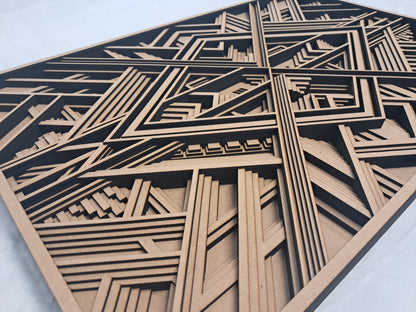 10 Layer, 3D Geometric Laser Cut Wall Art "Kit" - Urban Vibe Studio