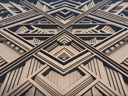 10 Layer, 3D Geometric Laser Cut Wall Art "Kit" - Urban Vibe Studio