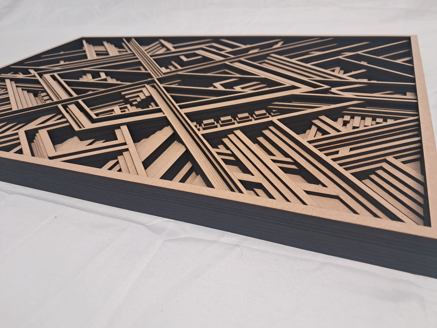 10 Layer, 3D Geometric Laser Cut Wall Art "Kit" - Urban Vibe Studio