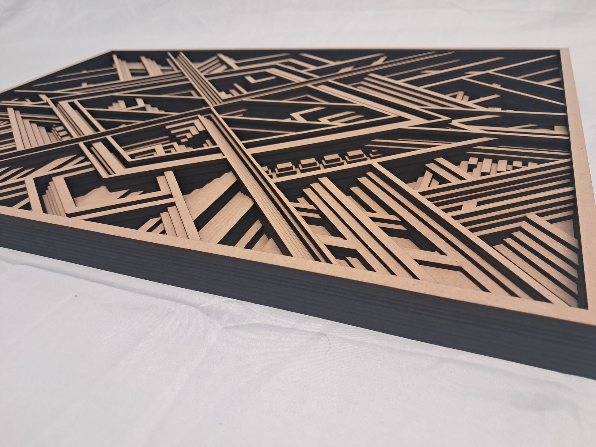 10 Layer, 3D Geometric Laser Cut Wall Art "Kit" - Urban Vibe Studio