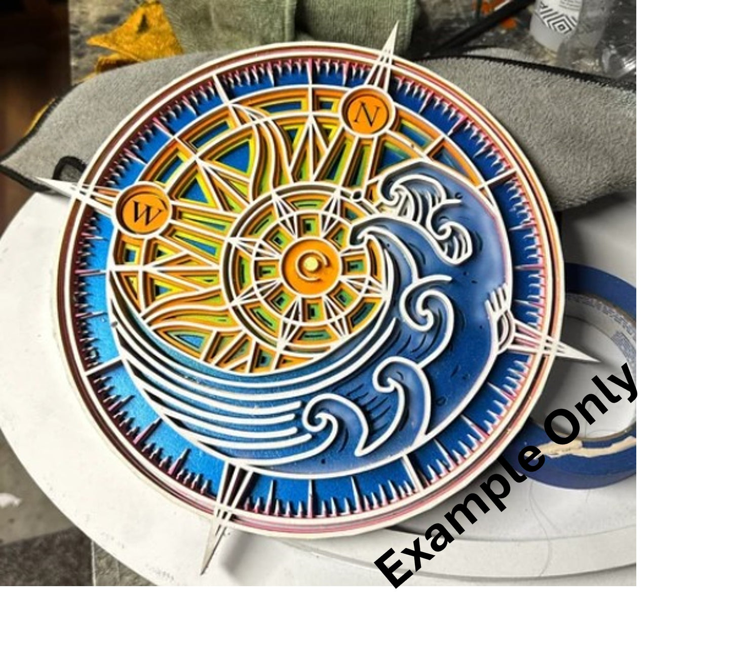 4 Layer, "Find Your North Star" Laser Cut Wall Art "Kit" - Urban Vibe Studio