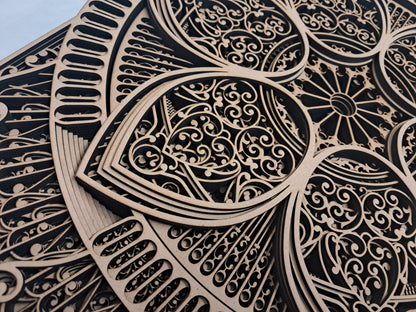 10 Layer, Celestial Bloom - Laser Cut Wall Art "Kit" - Urban Vibe Studio