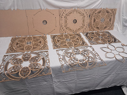 10 Layer, Celestial Bloom - Laser Cut Wall Art "Kit" - Urban Vibe Studio