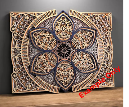 10 Layer, Celestial Bloom - Laser Cut Wall Art "Kit" - Urban Vibe Studio