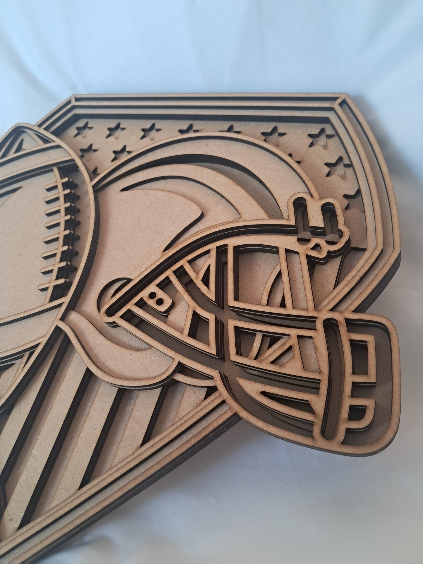5 Layer, American Football (NFL), Laser Cut Wall Art "Kit" - NZ Made